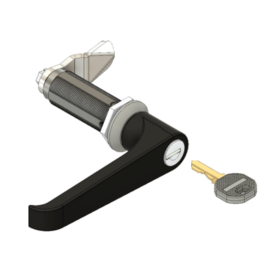 MODULAR SOLUTIONS HANDLE&lt;br&gt;1/4 TURN LOCKING L-HANDLE W/ CAM